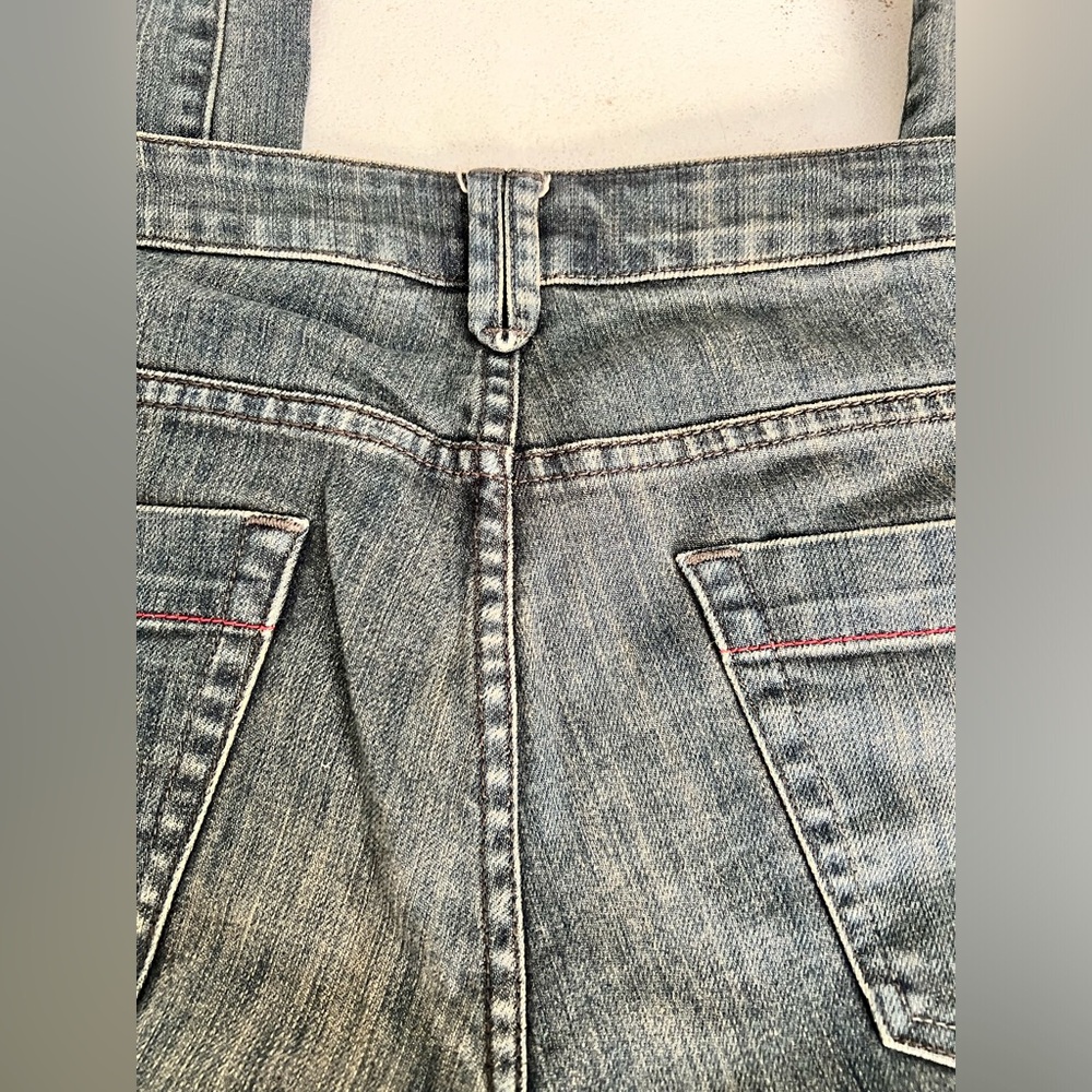 Wrap London Funky Denim Jeans with Light Tan at Top, Size 6 - Picture 10 of 16